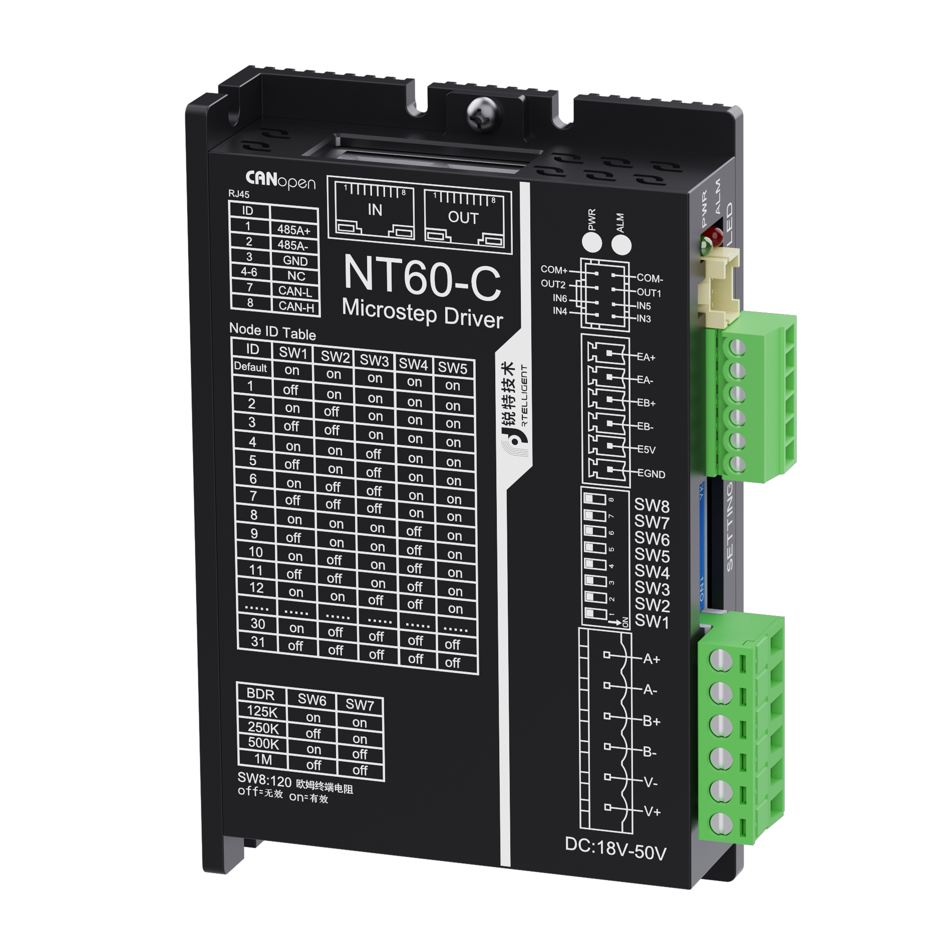 CANopen总线步进驱动器 NT-C系列